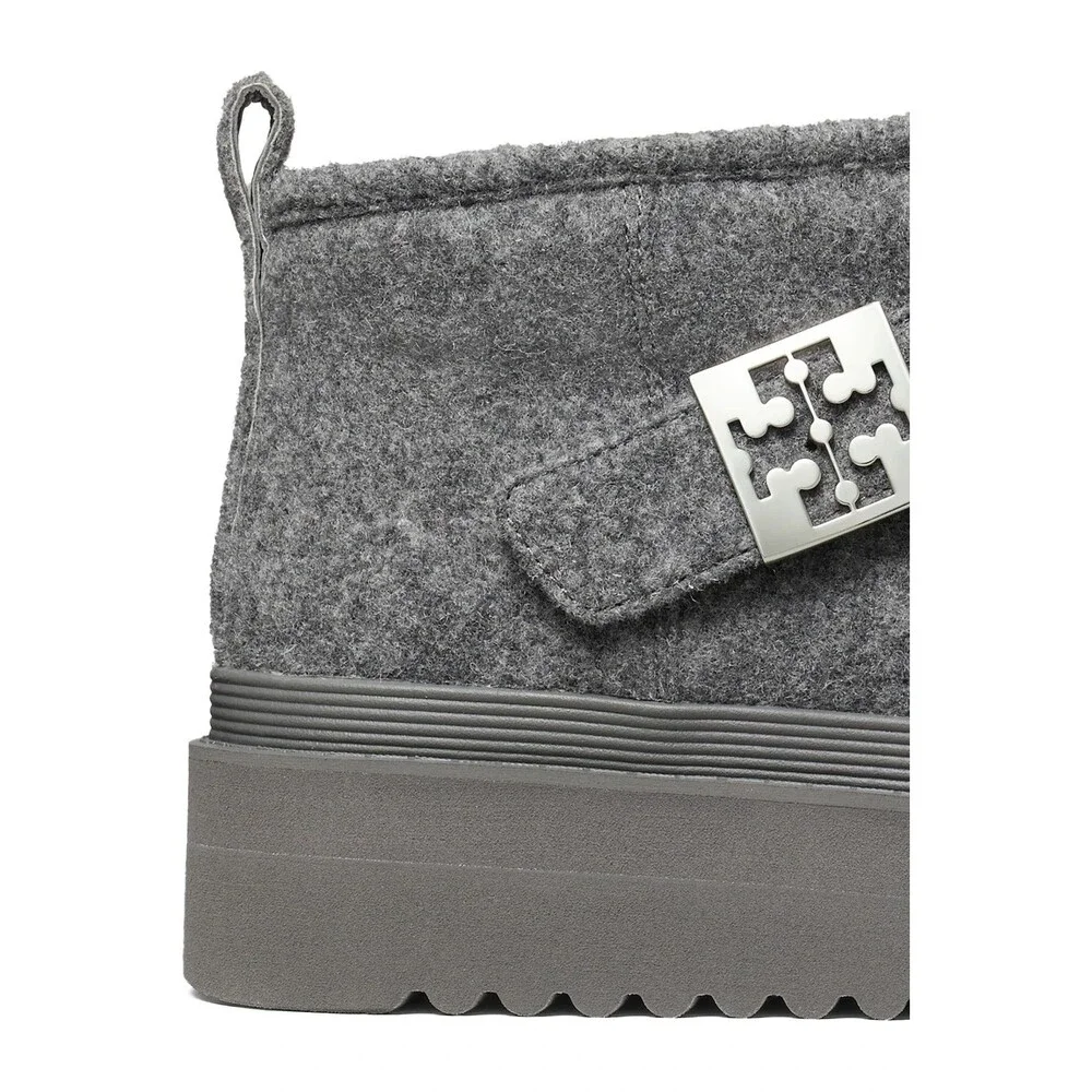 Tory Burch Women's Mellow Shearling Platform Boots NEW Gray 7.5 $425